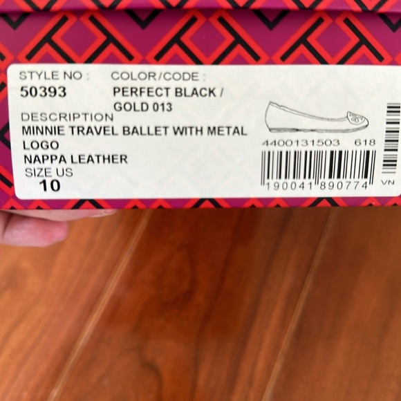 Tory Burch Minnie Travel Flat Black Size 10 New! - Picture 3 of 9
